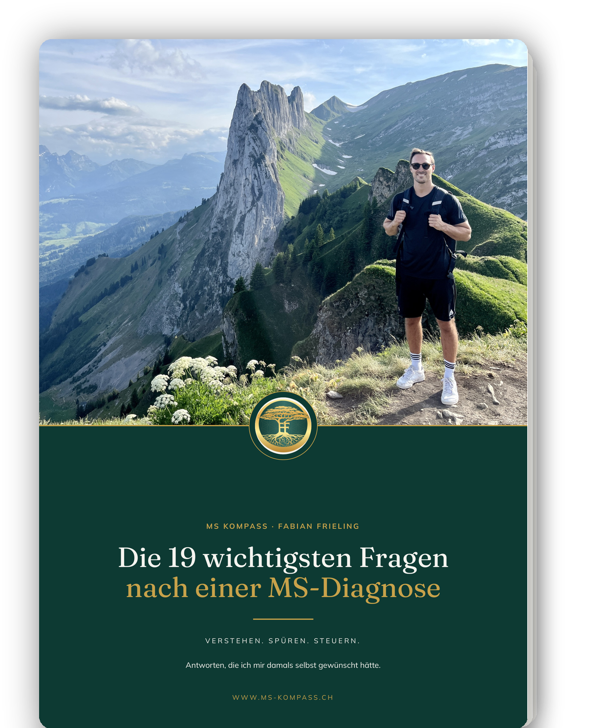 Titelseite des Gratis-Guides „Die 19 wichtigsten Fragen nach einer MS-Diagnose